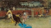 Marsal, Mariano Fortuny y Bullfight Wounded Picador oil